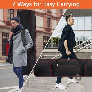 Échantillon Gratuit - Sacoche de Clavier Grande Taille Personnalisée avec Roulettes - Étui Fin pour Clavier 61 Touches avec Roues - Sac à Clavier à Roulettes - Product Image 4