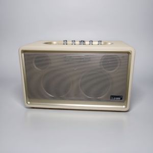Retro Leather Karaoke Speaker 100W 3 <strong>Driver</strong> with 2 Wireless Mics FM USB TF AUX LED Ambient Light Rechargeable - Product Image 2