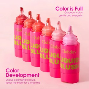 Fard à joues liquide Air-cushioned Button 6 couleurs, blush liquide polyvalent, rouge à lèvres mat <span class=keywords><strong>rose</strong></span>, maquillage longue tenue et facile à appliquer - Product Image 1