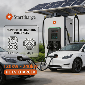 Station de recharge pour voitures électriques DIN70121 ISO 15118 Starcharge Titan V5 UL CE 200kW-240kW avec écran tactile de 104 pouces et longue durée de vie - Product Image 1