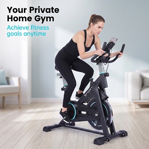 Vélo de spinning portable à résistance par friction silencieuse 6 kg, équipement de fitness cardio pour entraînement en salle de sport - Product Image 4