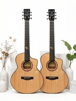 Elegant Wood Grain 36 Inch Acoustic Guitar Guitar Sitka Spruce Top Mahogany Natural Gloss