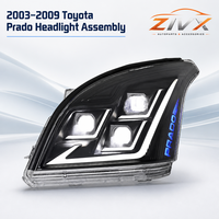 Phare LED avec triple projecteur carré et bande DRL en forme de L pour Toyota Prado 2003-2009 LC120, ensemble de remplacement compatible OE