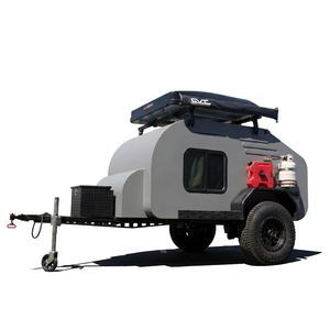 Modern Lightweight Teardrop Camper Trailer Premium Interior Design Stainless Steel Kitchenette 8-Person Sleeping Space Double - Product Image 1
