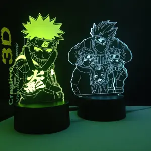 Kemasan Kotak Hadiah Kustom Lampu 3D Dasar Kotak Lampu 3D Anime Besar Kabel USB Termasuk Lampu 3D Hadiah