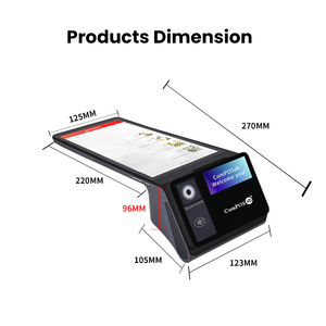 Système de point de vente portable Android 14.0 à double écran 8 pouces 3 Go + 16 Go avec imprimante 58 mm POS-108 NFC, terminal de caisse enregistreuse - Product Image 6