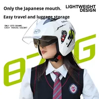 Casque de moto électrique certifié 3C en ABS 3/4 avec double visière, design chaud pour l'hiver et toutes saisons, pour femmes et hommes