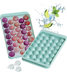Hugebirds Round Ice Ball Maker Mold Mini <strong>Circle</strong> Ice Cube <strong>Tray</strong> With Lid Ice Ball Maker Mold Freezer - Product Image 1