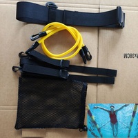 Bande de Résistance Réglable pour Entraînement de Natation, Ceinture Élastique avec Cordon Élastique et Équipement de Piscine