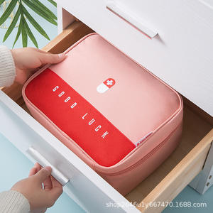 Trousse de premiers secours portable SwissGear grande capacité pour voiture, maison, rangement mural, rouge rose, design porte-bonheur - Product Image 3