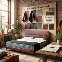 Lit de luxe au design italien, rembourrage haut de gamme, mobilier de chambre moderne pour villa et hôtel