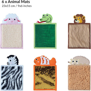 C030 Alfombra Sensorial para Niños Autistas, Panel de Pared con Diseño de Animales, Juguetes para Habitaciones, Equipo para Trastornos del Espectro Autista, Alfombra de Juego Táctil - Product Image 4