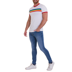 Yihao venta superior para el arco iris de manga corta a <span class=keywords><strong>rayas</strong></span> Deporte <span class=keywords><strong>Camiseta</strong></span> - Product Image 1