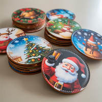 Vente en gros en vrac Ensemble de sous-verres en cuir PU personnalisables Sous-verres de style européen pour la marque et le marketing pour les événements promotionnels