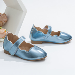 รองเท้าแฟชั่นส้นแบนสำหรับเด็กผู้หญิง, รองเท้าแฟชั่นสีพื้นพื้นนุ่มรองเท้าเจ้าหญิงพื้นเรียบสำหรับเด็ก - Product Image 5