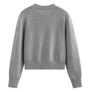 Elegante Cardigan da <span class=keywords><strong>Donna</strong></span> Fatto a Mano in 100% Lana Aperto sul Davanti con Design di Piume e Paillettes <span class=keywords><strong>Maglieria</strong></span> a Maniche Lunghe per l'Inverno - Product Image 3