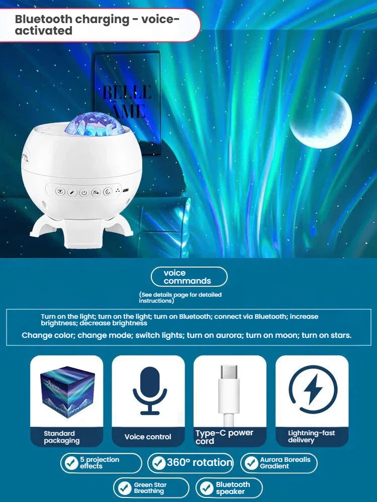 Voice 10 Aurora 5 Proyecciones con 8 Músicas Bolsa Ordinaria