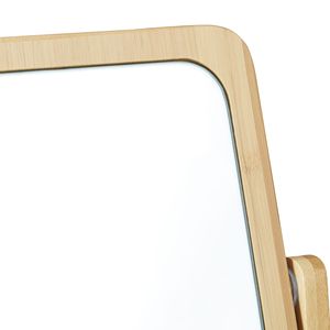 <span class=keywords><strong>Miroir</strong></span> mural vintage antique double face en bambou avec éclairage, petite taille, pour décoration murale, mariages, logo personnalisable, hôtels - Product Image 4