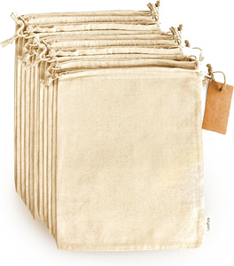 Wholesale 4 Type Sizes Choice Drawstring Cotton Food Storage Produce Bags Potato Sack for Fruits Breast Milk