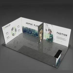10x20ft Portable Aluminium Profile Light Box Backlit Wall Trade Show Booth Stand Expo Exhibition Booth Design