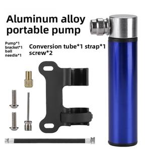 Pompe manuelle mini en aluminium en gros pour VTT et vélos de route, portable, compatible valves Schrader/Presta, 120 PSI, pour ballons de basketball - Product Image 3