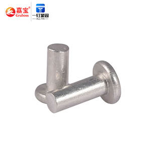 Kit de remaches de aluminio y acero inoxidable, remache de cabeza plana y fina de hierro, remache sólido para freno - Product Image 4