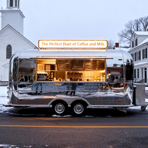 Chariot de nourriture mobile vintage personnalisé, remorque à tacos, remorque à frites, chariot à lait et à café, chariot à shawarma, petit camion de nourriture à vendre en Europe - Product Image 2