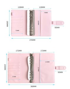 China fábricas Escuela Secundaria A5/<span class=keywords><strong>A6</strong></span> lindo Mini cuaderno colorido PU carpeta diario para niñas encuadernación de hojas sueltas al por mayor - Product Image 5