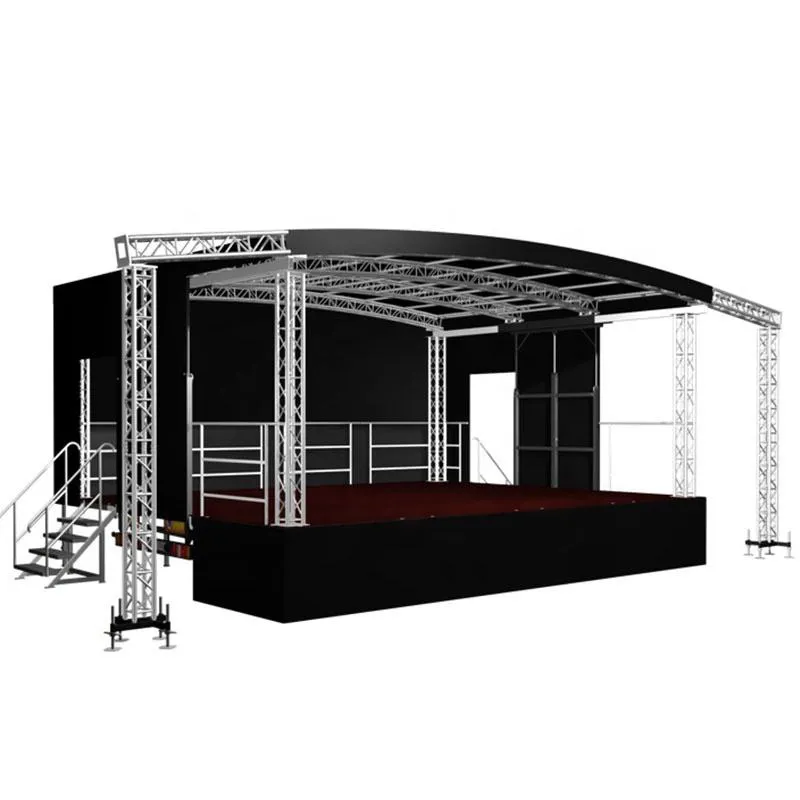 Outdoor Roof Truss Structure Mobile Stage Trailer Aluminum Truss Base Plate For Truss Structure