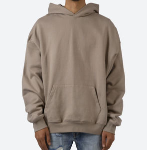 Streetwear de créateur de luxe à épaules tombantes pour hommes Pullovers imprimés en éponge française personnalisés de haute qualité Sweat à capuche essentiel uni en coton - Product Image 1