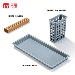 Étagère à épices coulissante en acier inoxydable pour <span class=keywords><strong>armoire</strong></span> de cuisine, panier à assaisonnements multifonctionnel en fil plat avec <span class=keywords><strong>support</strong></span> pour couteau et planche à découper - Product Image 5