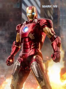 Zd Toys Action Figure di Iron Man da 7 Pollici, Edizione 10° Anniversario Marvel - Versione Luminosa - Con Luce nel Petto (LED MK7) Scala 1/10 - Product Image 6