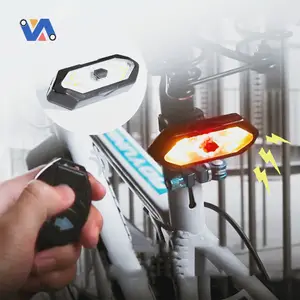 5 modos de controle remoto sem fio turn signal USB LED luz traseira para scooter elétrico bicicleta taillight bicicleta luz LED