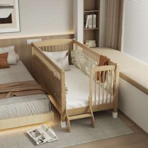 <span class=keywords><strong>Cama</strong></span> Infantil Convertible Moderna de Madera Maciza con Barandillas de Seguridad y Escalera, Diseño Ecológico para Ahorrar Espacio - Product Image 1