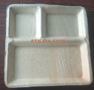 Platos y Tazones Cuadrados Desechables de Bambú Ecológicos de Diseño Clásico 100% Aptos para Alimentos con Grabado de Plantas - Product Image 6
