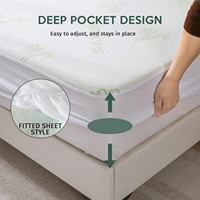 Protège-matelas imperméable en bambou rafraîchissant et respirant pour la maison, l'hôtel, l'hôpital, ajusté et extra profond