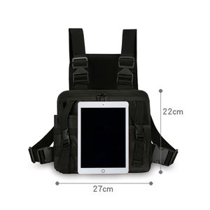<span class=keywords><strong>Sac</strong></span> Poitrine Tactique Réfléchissant pour Homme, Nouveau Design, Extérieur, avec Double Poche Poitrine Étanche, <span class=keywords><strong>Sac</strong></span> à <span class=keywords><strong>Dos</strong></span> Noir avec Cadre Externe - Product Image 6