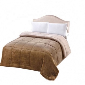 Quilt Bộ Mền Bán Buôn Chăn Bedsheet Mùa Đông Flannel Lông Cừu Vải Chắp Vá Bộ Đồ Giường Vua Tấm Và <span class=keywords><strong>Comforter</strong></span> Trải Giường - Product Image 6