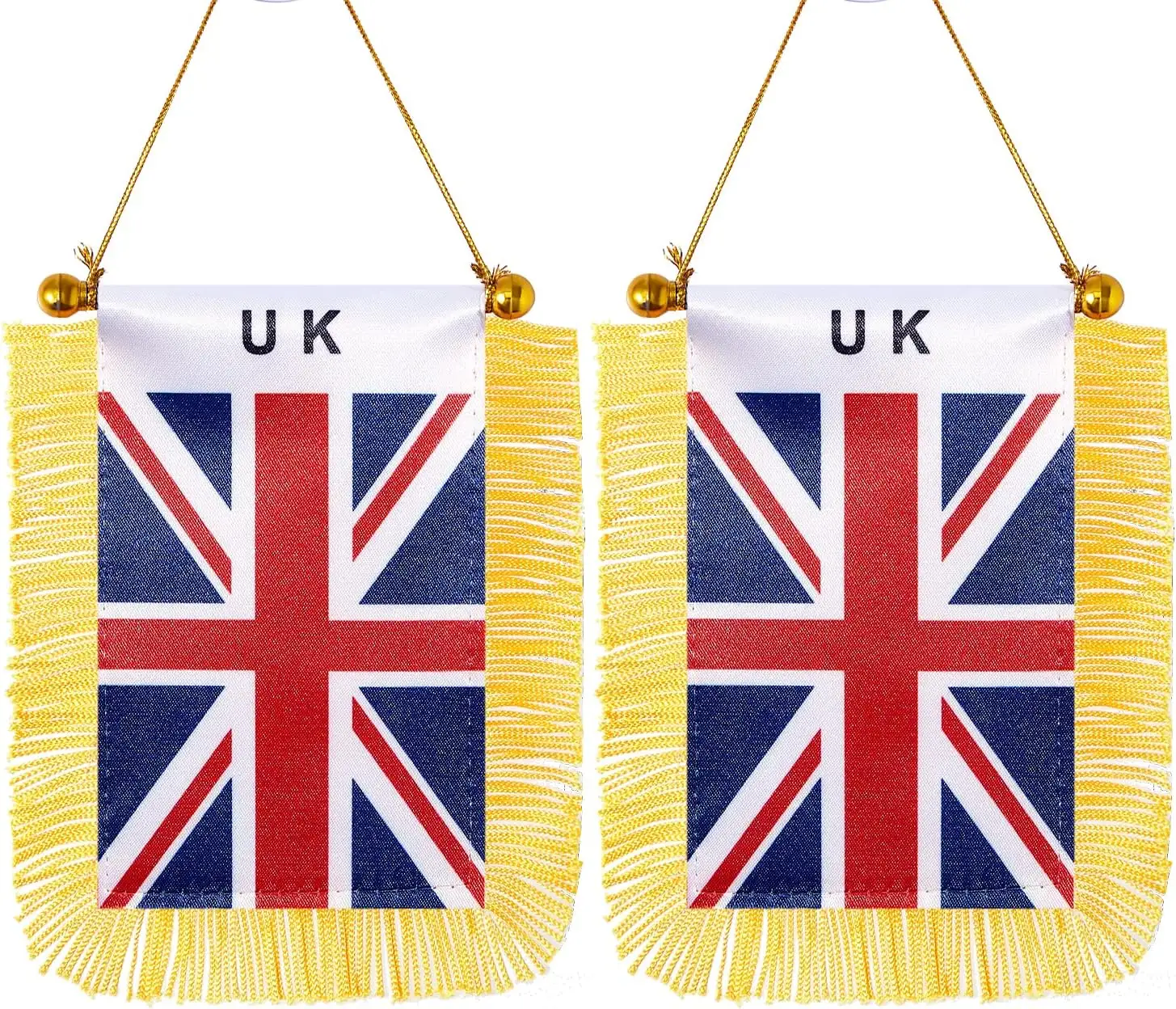 Personalizado 4X6 pulgadas Reino Unido Mini bandera banderín ventana espejo coches país bandera Decoración
