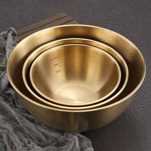 Lot <span class=keywords><strong>de</strong></span> bols mélangeurs <span class=keywords><strong>de</strong></span> cuisine en acier inoxydable, empilables, accessoires <span class=keywords><strong>de</strong></span> pâtisserie, bols <span class=keywords><strong>de</strong></span> rangement dorés avec échelle <span class=keywords><strong>de</strong></span> mesure - Vente en gros usine - Product Image 5