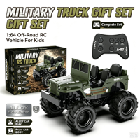 DWI Dowellin SUV militaire RC à l'échelle 1/64, véhicule tout-terrain télécommandé 4x4 avec châssis en alliage
