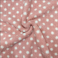 Tissu polaire 100 % polyester gaufré à pois pour vêtements, chapeaux, jouets, velours néerlandais, peluche, tissu tricoté pour vêtements