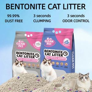 Litière pour chat en bentonite à agglomération rapide, écologique, en forme de boule, sans poussière, anti-odeur, 10L 8kg, produits pour animaux de compagnie OEM - Product Image 1