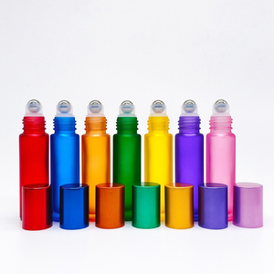 Mini Botella de Perfume <span class=keywords><strong>con</strong></span> <span class=keywords><strong>Rodillo</strong></span> de 5ml 10ml, Botella de Aceite Esencial <span class=keywords><strong>con</strong></span> Tapa de Rosca, Forma Cilíndrica <span class=keywords><strong>con</strong></span> Acabado Esmerilado y Color Esmerilado - Product Image 1