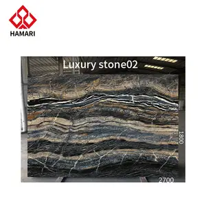 Su misura lucido marmo grande slads inchiostro permeante piastra di pietra artificiale per la casa dell'hotel