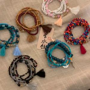 Style bohème multicouche perlé Bracelet femme été National vent lumière luxe niche Vintage main ensemble de bijoux en gros - Product Image 2