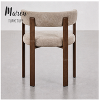 Chaise de restaurant moderne pour cuisine, avec structure en bois et assise rembourrée, pour café, hôtel, restaurant, avec accoudoirs