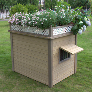 คอกสุนัขทำจากไม้กันฝนในร่มบ้านสุนัขขนาดเล็กกลางขนาดใหญ่พร้อมปุ่มปิดระบายอากาศ - Product Image 4