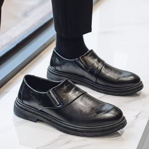 รองเท้าลำลองสำหรับผู้ชายสไตล์ธุรกิจ, รองเท้าหนังสีดำแบบทางการสไตล์อังกฤษ, รองเท้าอเนกประสงค์ทันสมัยสไตล์เกาหลีสำหรับผู้ชาย - Product Image 3