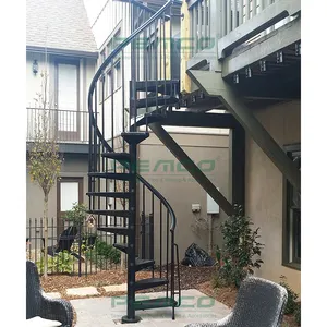 Североамериканский дизайн, атмосферостойкая внешняя лестница с порошковым покрытием, наружная стальная рама, лестница